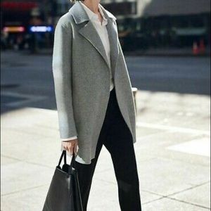 Theory Wool & Cashmere Overlay Coat